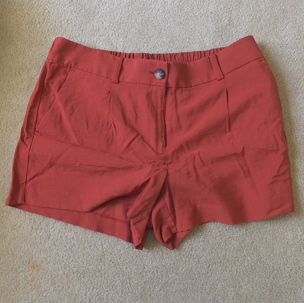 LOFT High Waist Women's Shorts in Bold Red
